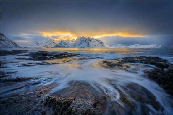 Ursula Bruder (Germany) – Lofoten rocks sunset…-800