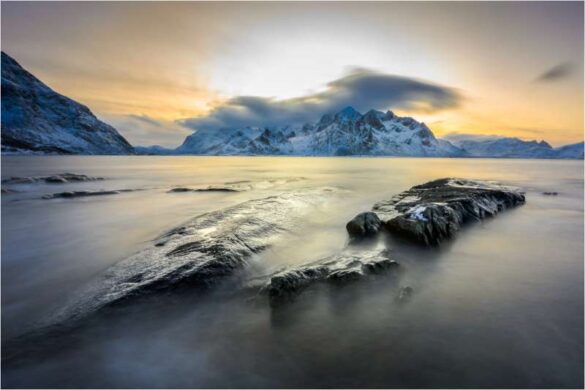 Ursula Bruder (Germany) – Lofoten rocks sunset…-800